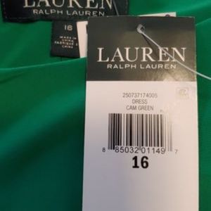 NWT Lauren by Ralph Lauren 16W Bell Sleeve Green d